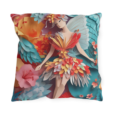 Hibiscus Fairy Outdoor Pillows