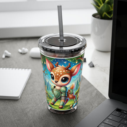 Fawn Defender Sunsplash Tumbler with Straw, 16oz