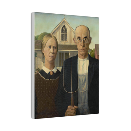 American Gothic by Grant Wood Matte Canvas, Stretched, 0.75"