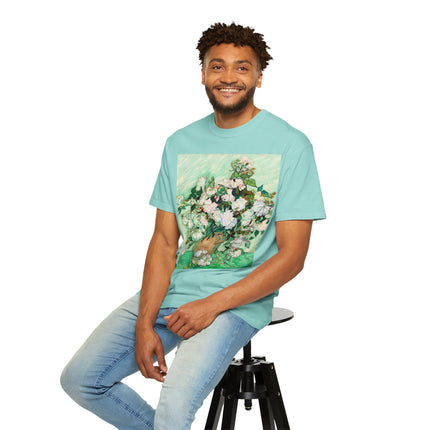 Roses by Vincent Van Gogh Unisex Garment-Dyed T-shirt
