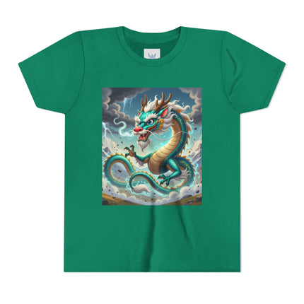 Tibetan Dragon in Battle Youth Short Sleeve Tee