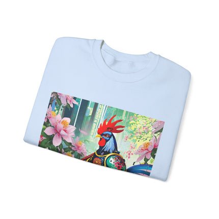 Cyberpunk Rooster Unisex Heavy Blend™ Crewneck Sweatshirt