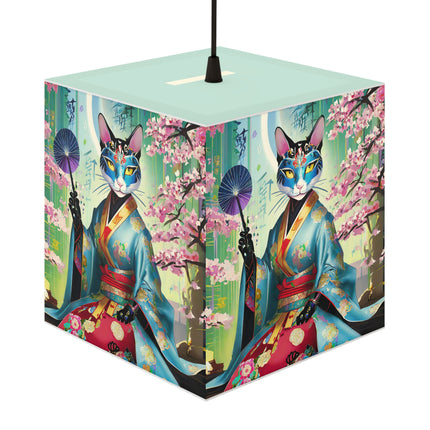 Cyberpunk Geisha Light Cube Lamp