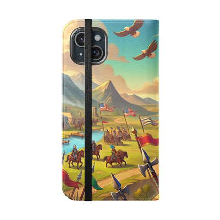 🦅⚔️ Watchful Guardian Flip Case – Courage, Leadership & Noble Adventure