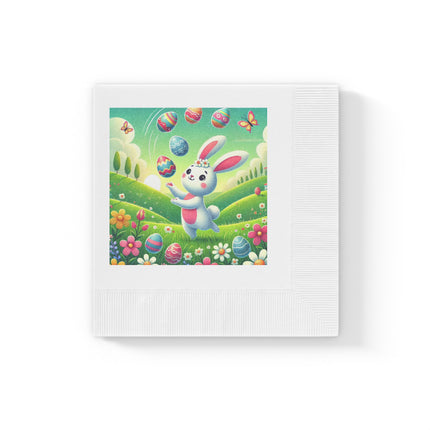 Easter Bunny’s White Coined Napkins