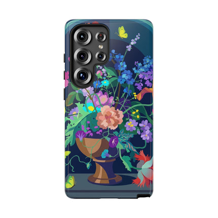 Midnight Floral Reverie Phone Case – Vibrant Bloom & Enchanted Beauty