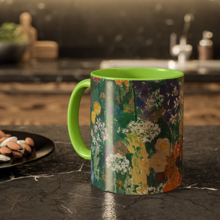 Flowers on the Mountain by August Babberger Colorful Mugs (11oz, 15oz)