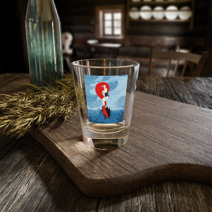 Siren of the Waves Shot Glass – Dramatic Sea Power & Bold Elegance