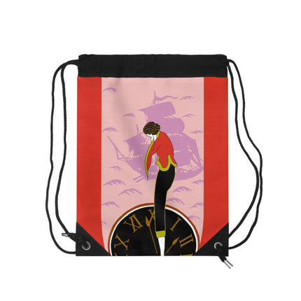 Woman Waiting for her Beloved at 1:59 Drawstring Bag