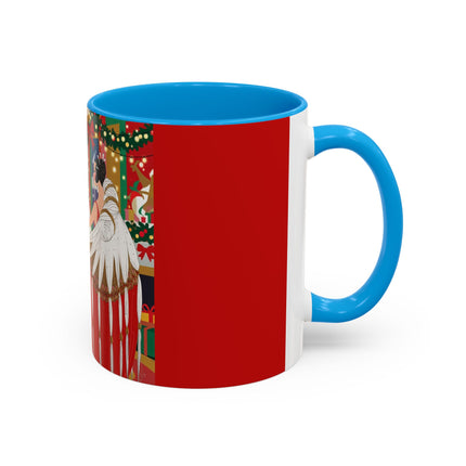 🎄💃 The Christmas Mirror Duet Colorful Mug – Art Deco Holiday Elegance