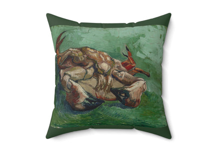 Crab on its Back by Vincent Van Gogh Spun Polyester Square Pillow