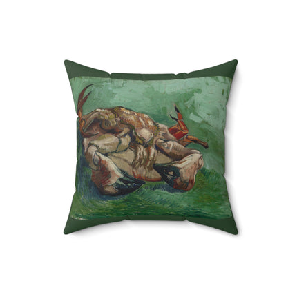Crab on its Back by Vincent Van Gogh Spun Polyester Square Pillow