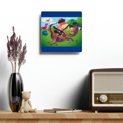 Rip-Roaring Fun Acrylic Wall Clock, Round and Square