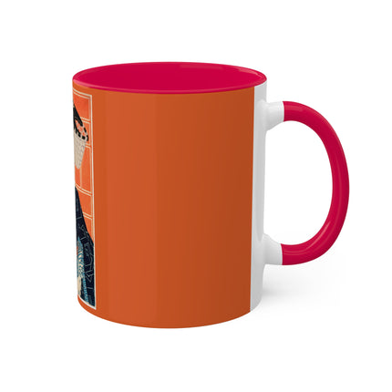 The Actor Kawarasaki Gonjūrō for a Fire Troupe by Tsukioka Yoshitoshi Colorful Mugs, 11oz