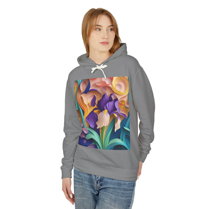The Elegant Iris Flower Hoodie