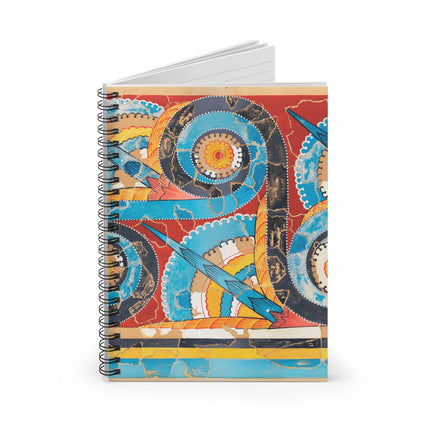 Reproduction of S-Spiral Frieze by Emile Gilliéron Spiral Notebook - Ruled Line