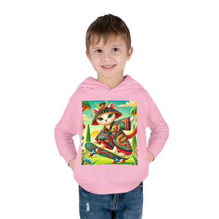 Dragon Dance on Wheels Toddler Pullover Fleece Hoodie