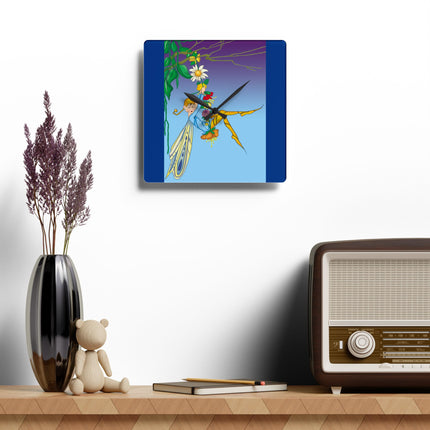 A Fairy's Delight Acrylic Wall Clock
