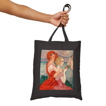 Sur la Route d'Anacapri by Gerda Wegener Cotton Canvas Tote Bag