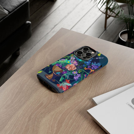 Midnight Floral Reverie Phone Case – Vibrant Bloom & Enchanted Beauty