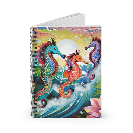 Seahorse Symphony Spiral Notebook - Ruled Line