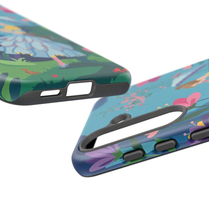 🌸☂️ A Stroll Through The Enchanted Forest Phone Case – Art Deco Floral Fantasy
