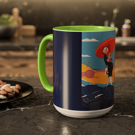Beachside Promenade Colorful Mugs – Chic Summer Stroll & Coastal Glamour
