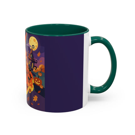 🐈‍⬛🎃 The Black Cat Witch Of Pumpkin Manor Colorful Mug – Whimsical Halloween Charm