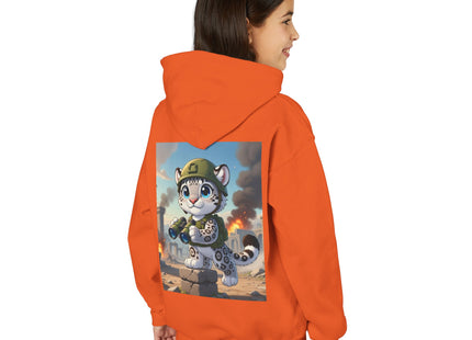 Snow Leopard Lookout Youth Heavy Blend Hooded Sweatshirt