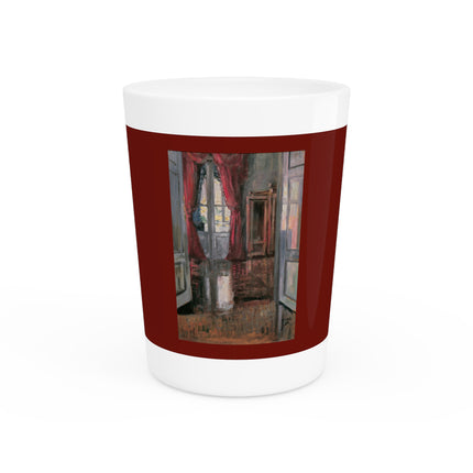 View into Leopold and Marie Czihaczek's Apartment by Egon Schiele Ceramic Shot Glass