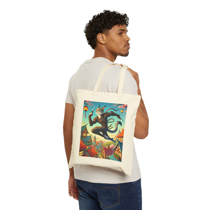 The Springbound Sentinel Cotton Canvas Tote Bag – Agility, Grace & Spring Vitality