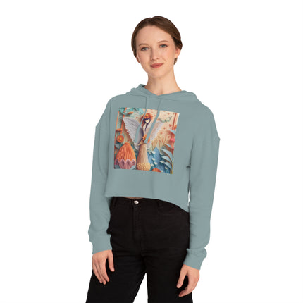 Zinnia Fairy Cropped Hooded Sweatshirt