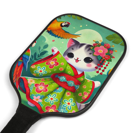 Parrot Dance of the Geisha Kitten Pickleball Kit – Tropical Twirls & Vibrant Vibes