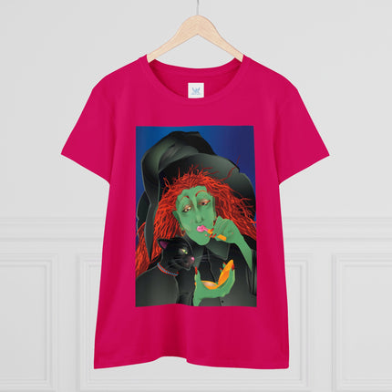 Mirror, Mirror A Witch's Touch Women's Midweight Cotton Tee