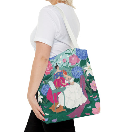 🌸🕯️ The Ladies Of The Enchanted Garden Vanity Tote Bag – Art Deco Floral Elegance