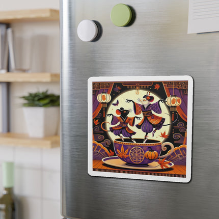 Theatrical Halloween Kabuki Mice Die-Cut Magnets (5 Sizes)