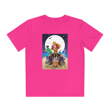 Moonlit Pirate Halloween Youth Competitor Tee