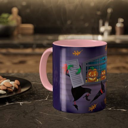 Whimsical Halloween Mischief Colorful Mugs, 11oz