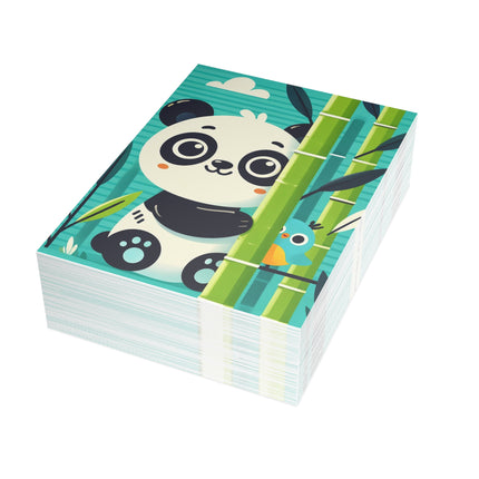 🐼🎋 The Little Panda In The Bamboo Greeting Card – Whimsical Animal Adventure