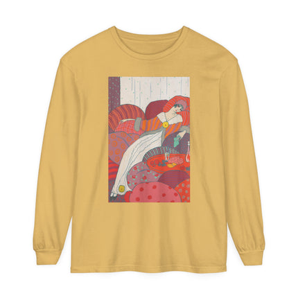 Les Coussins by Georges Lepape Garment-dyed Long Sleeve T-Shirt