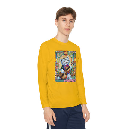 Melodies of the Snow Lion Cub Youth Long Sleeve Competitor Tee – Musical Magic & Enchanted Adventure