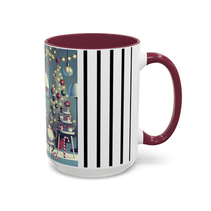 Whimsical Christmas Tea Party Colorful Mugs (11oz, 15oz)
