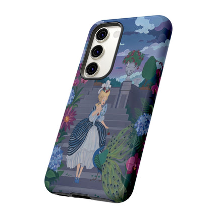 🦚🌸 The Peacock Garden Terrace Phone Case – Art Deco Floral Elegance