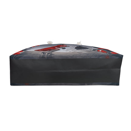 ☔🌹 The Scarlet Rainstorm Promenade Weekender Bag – Art Deco Motoring Elegance