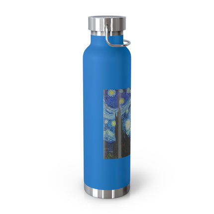 The Starry Night by Vincent Van Gogh Copper Vacuum Insulated Bottle, 22oz