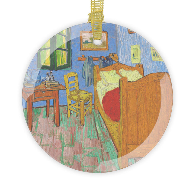 The Bedroom by Vincent van Gogh Glass Ornaments