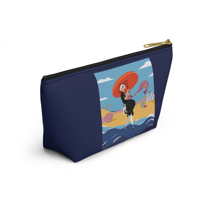 Beachside Promenade Cosmetic Bag – Glamorous Summer Stroll & Retro Chic