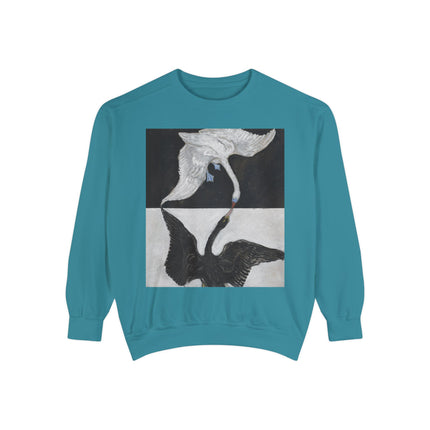 The Swan by Hilma af Klint Garment-Dyed Sweatshirt