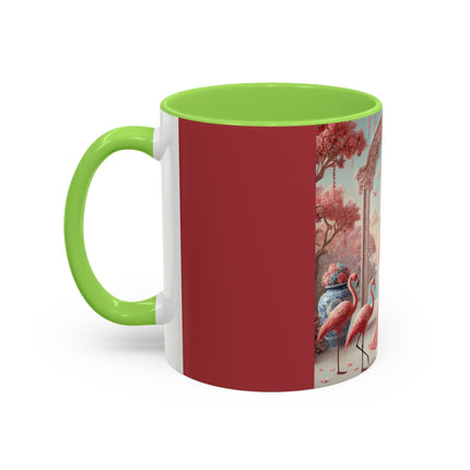 Petals, Porcelain, and Flamingos Colorful Mugs (11oz, 15oz)