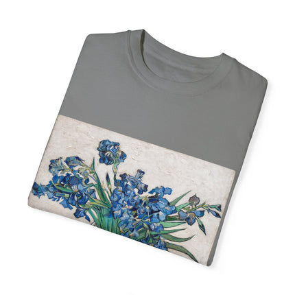 Irises by Vincent Van Gogh Unisex Garment-Dyed T-shirt